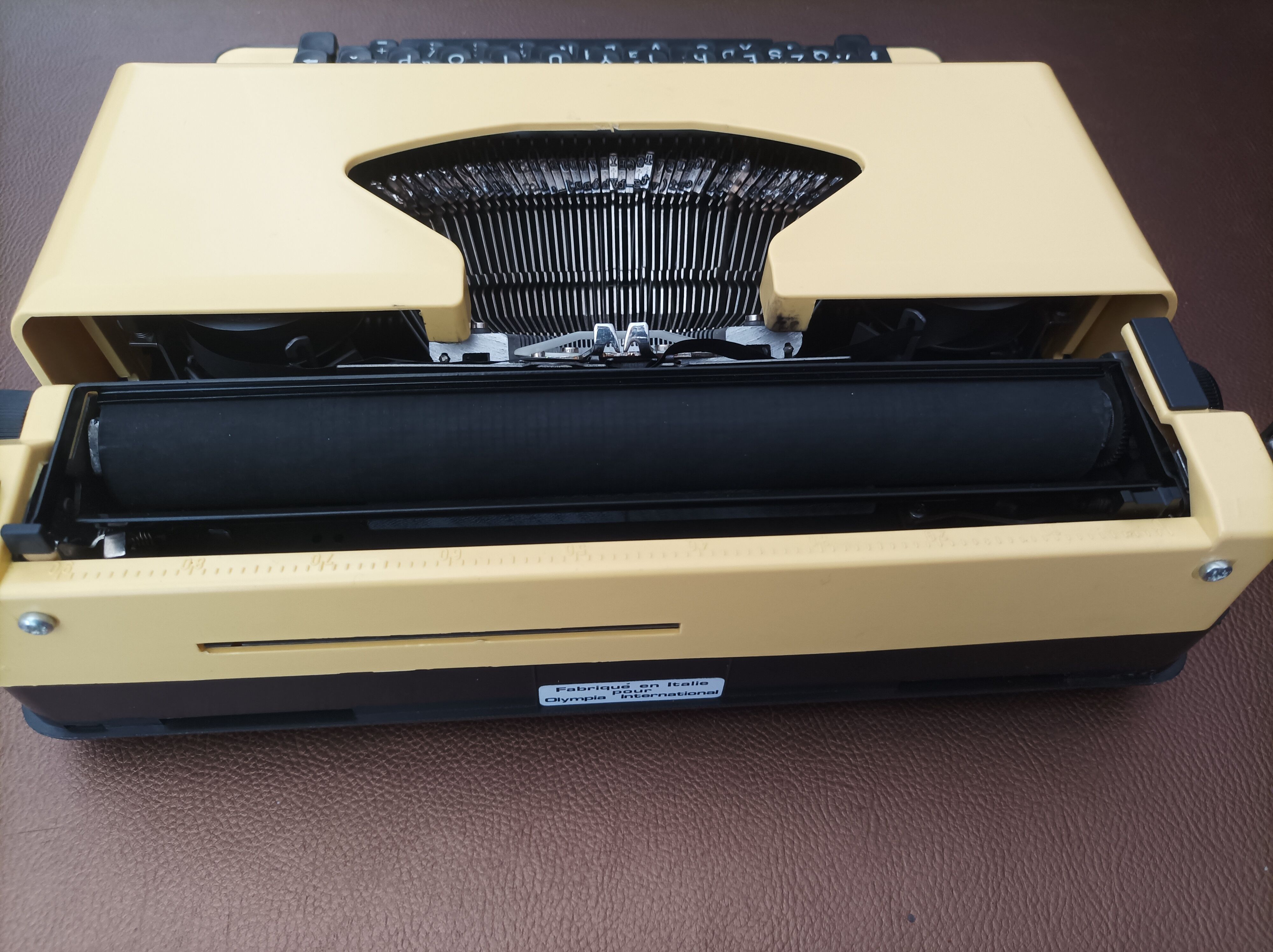 Olympia Straw Yellow Typewriter