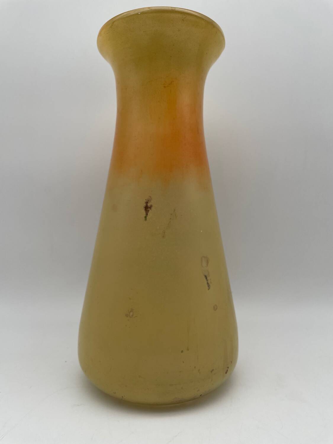 Legras Art Nouveau vase in enameled glass with flower decoration