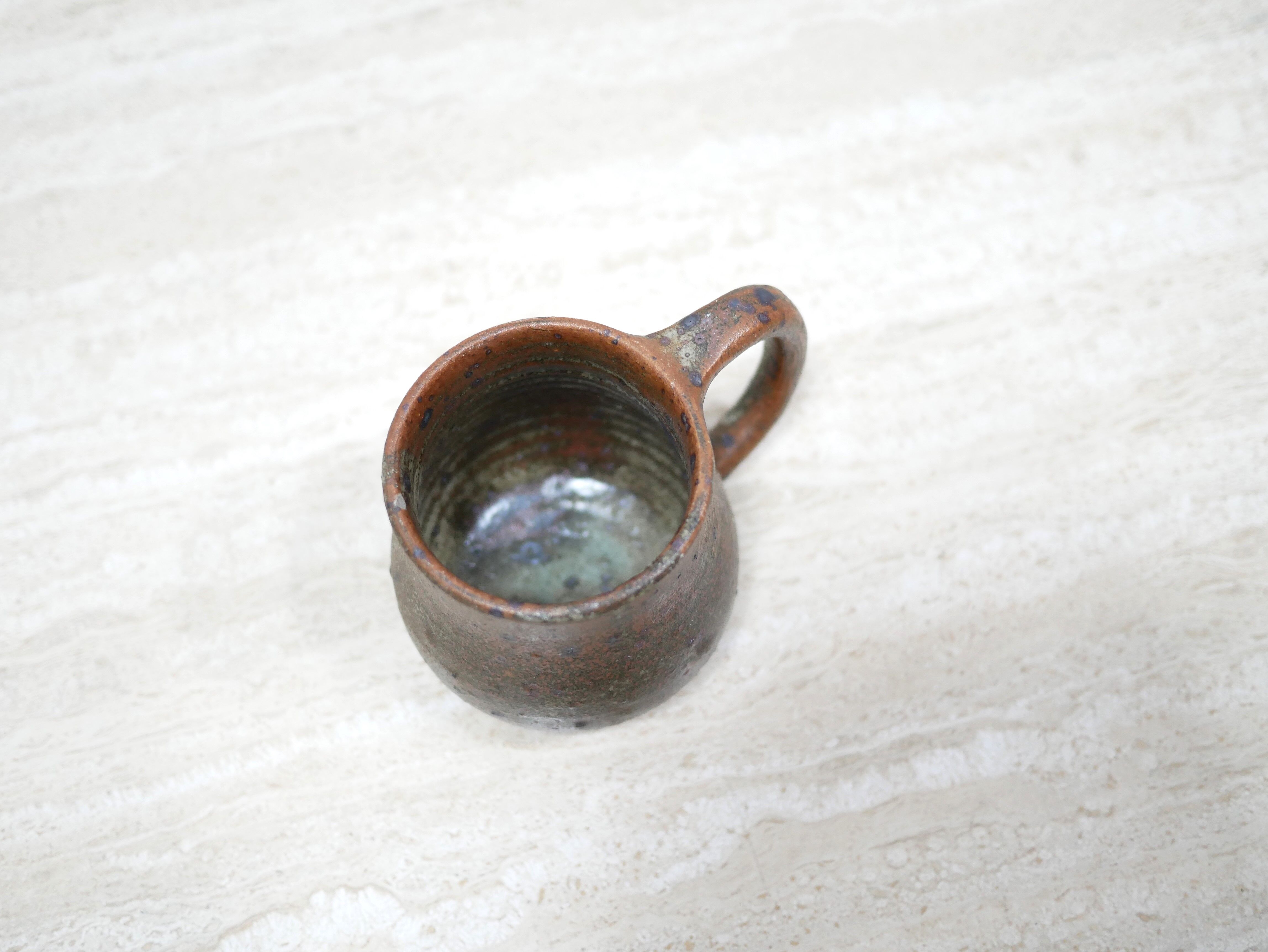 Vintage pyrite stoneware cup