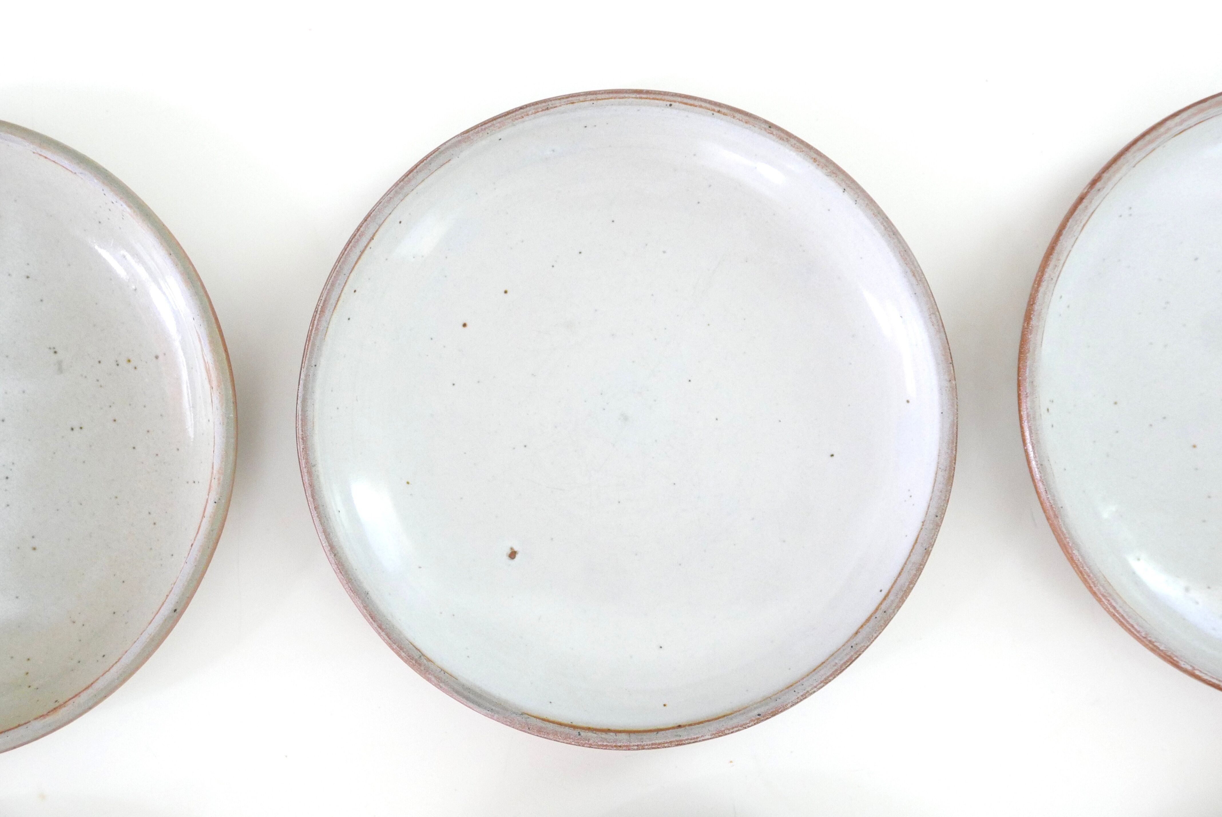 Set de 6 assiettes creuses en grès, années 70