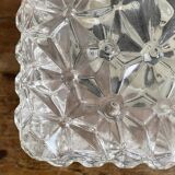 Vintage square molded glass ceiling light