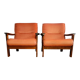 Set of 2 Danish velvet armchairs late 1960s