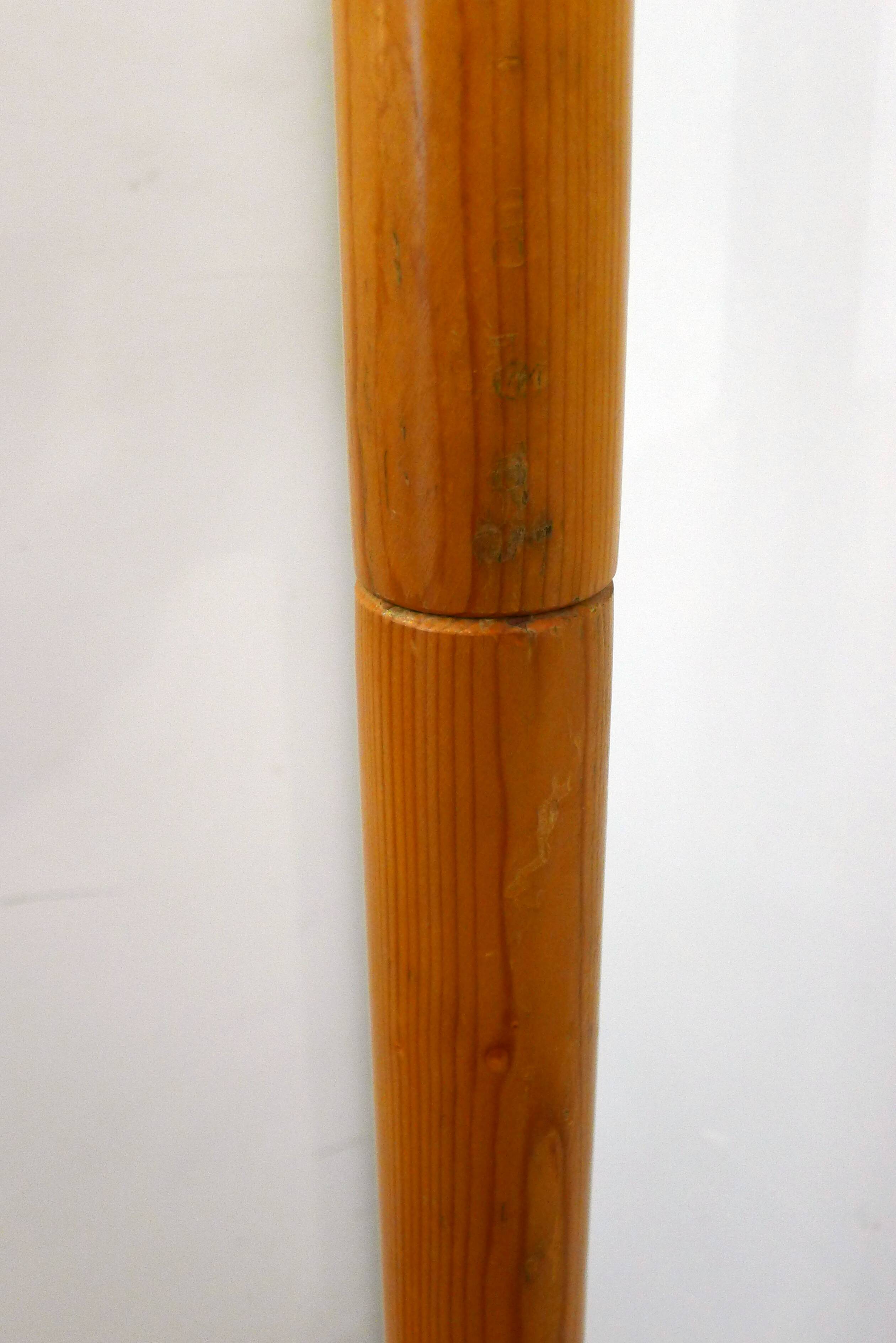 Satellite coat rack, 6 ball hooks on pivot, made of wood (pine)