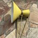 Diabolo wall lamp lunel yellow in the style of René Mathieu Guariche, star sheet metal.