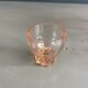 Service à liqueur en verre rosé