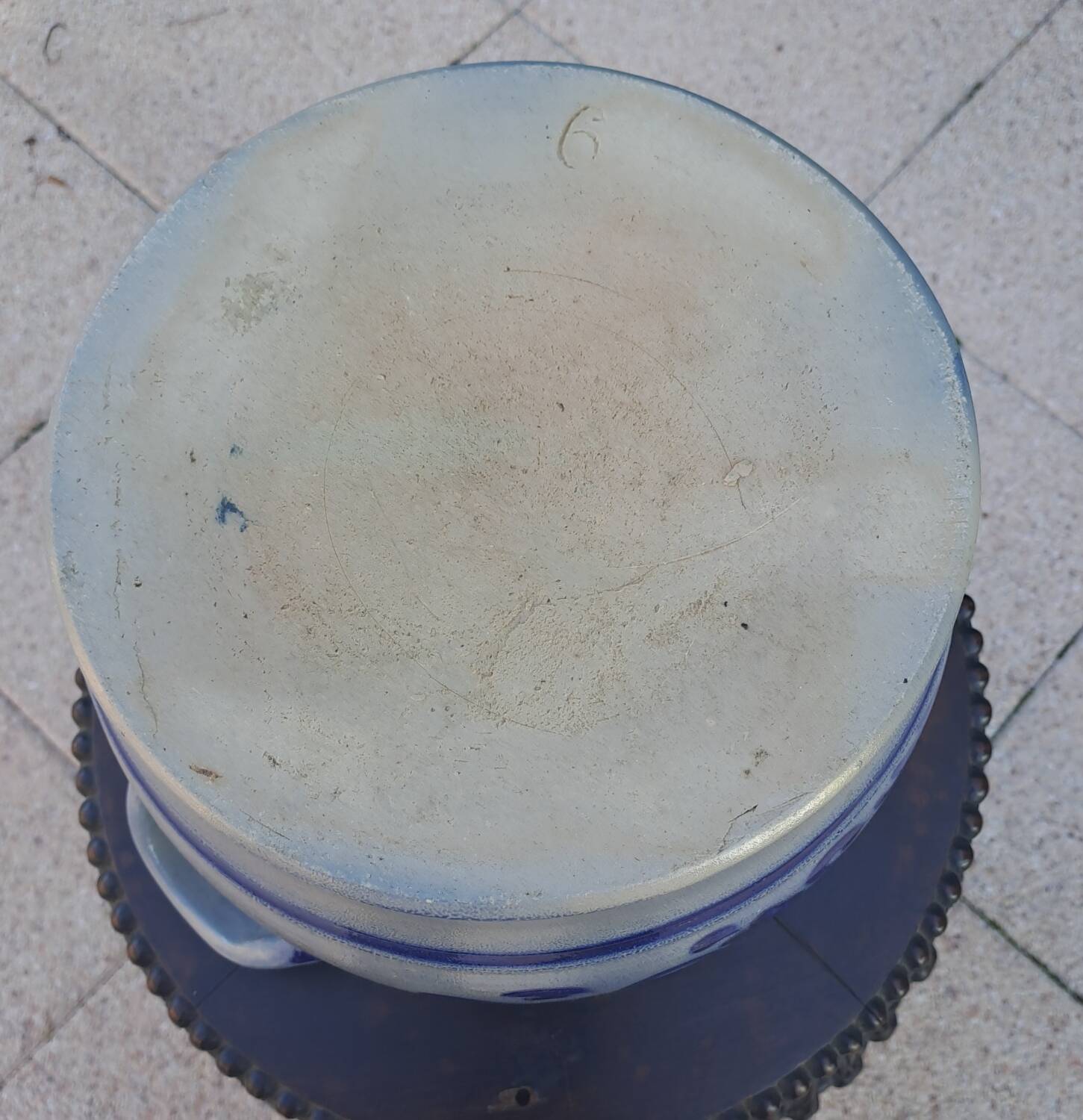 Alsace stoneware grease pot