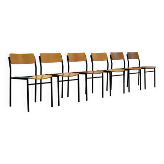 Vintage dining chairs | stackable chairs | 1960s | industrial