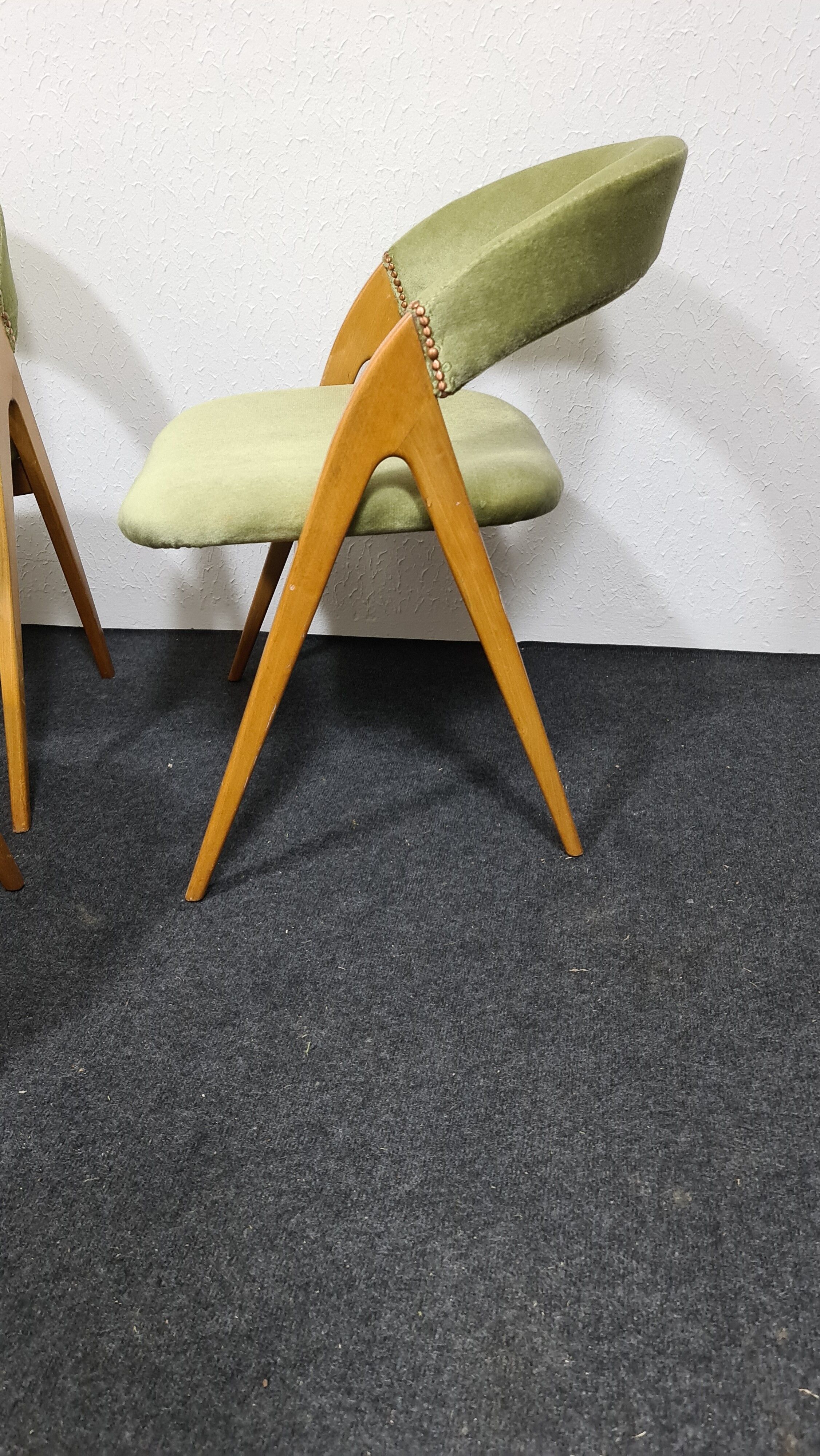 Set of 5 vintage WK mobel dining chairs