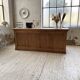 2m pine counter or central island with storage