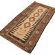 Ivory & Brown Turkish Vintage Kilim Rug, 99x197Cm