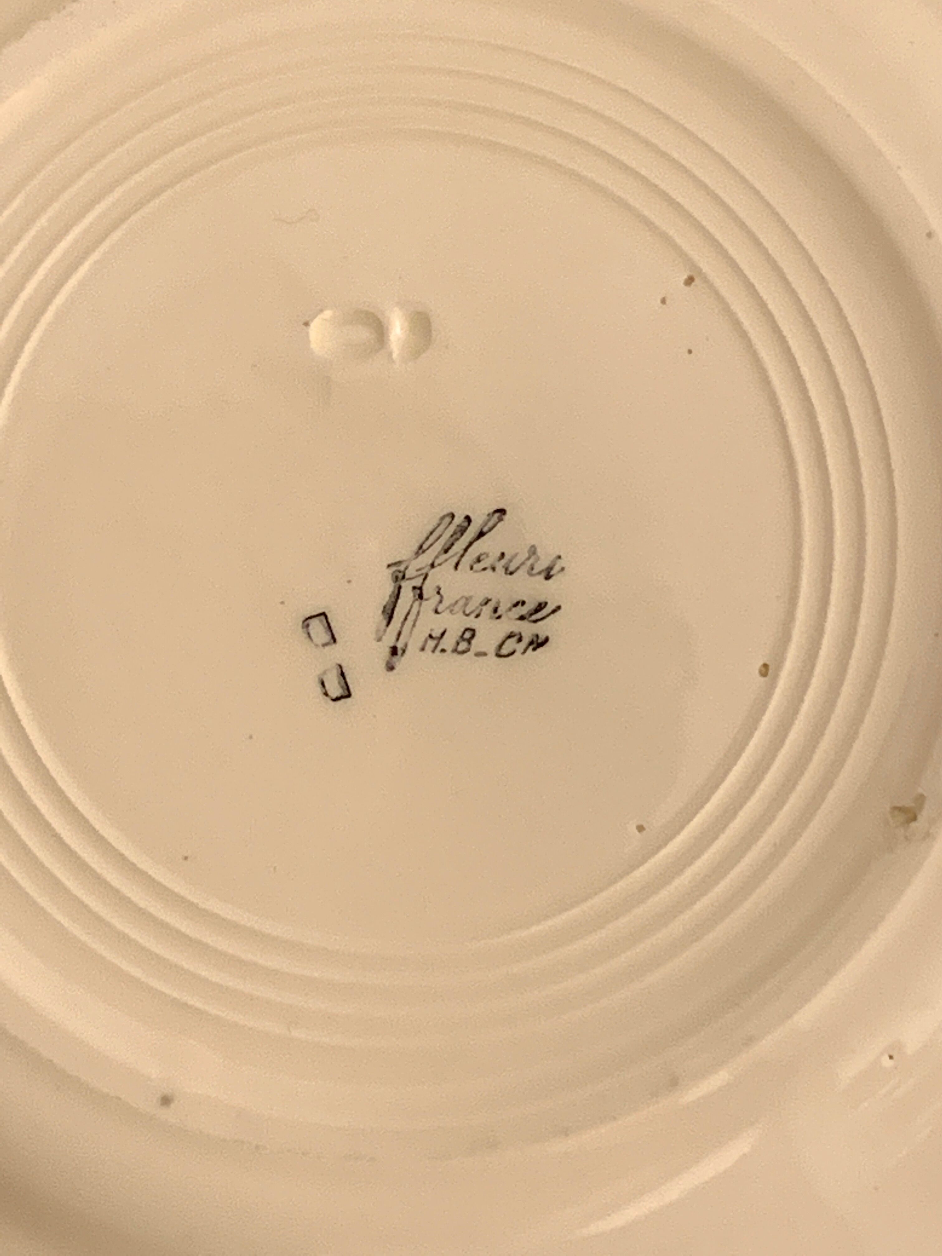 10 flat plates model Fleuri, HBCM, 1950