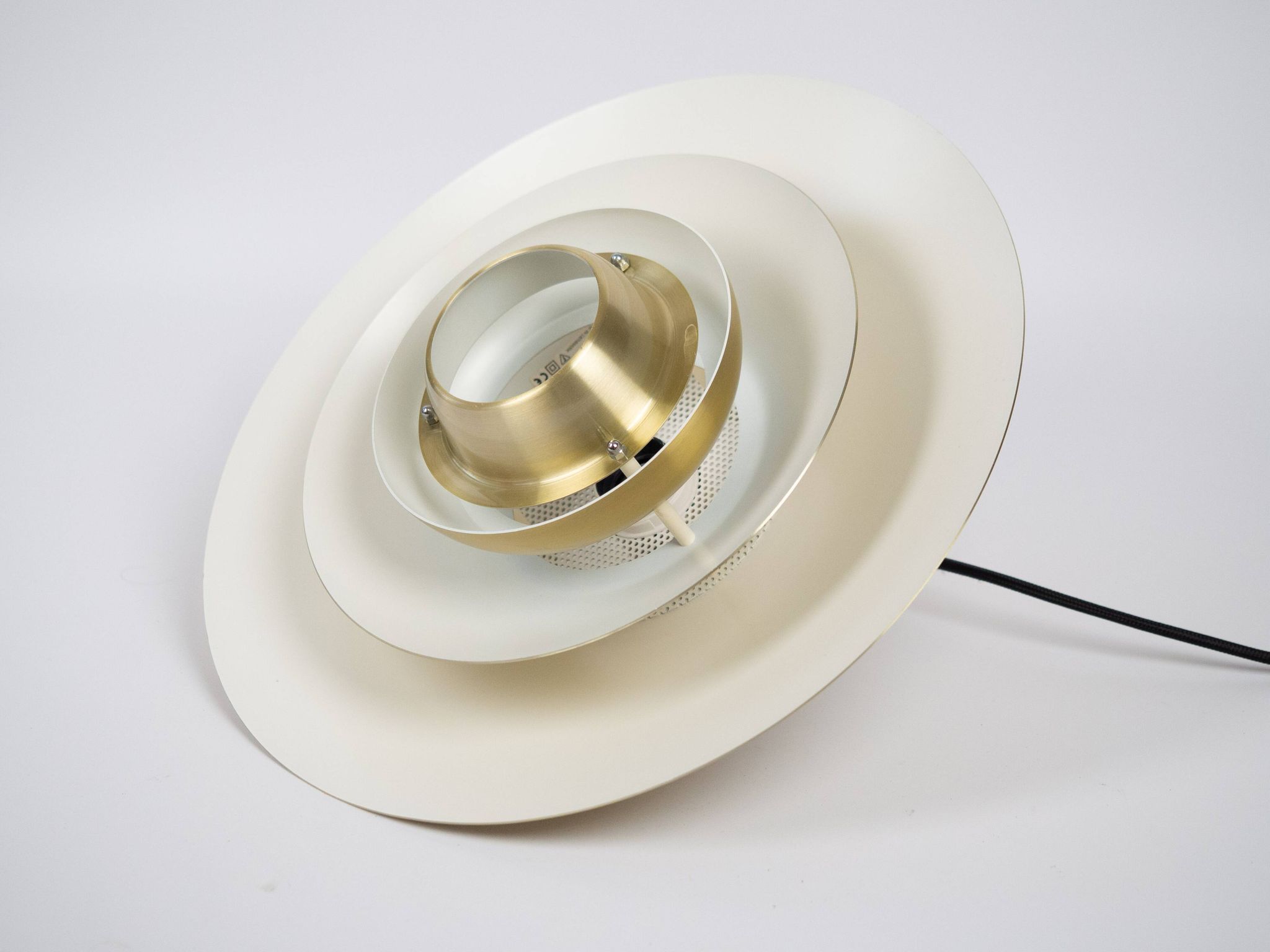 Danish vintage pendant lamp Dania by Kurt Wiborg, Jeka, 1980s