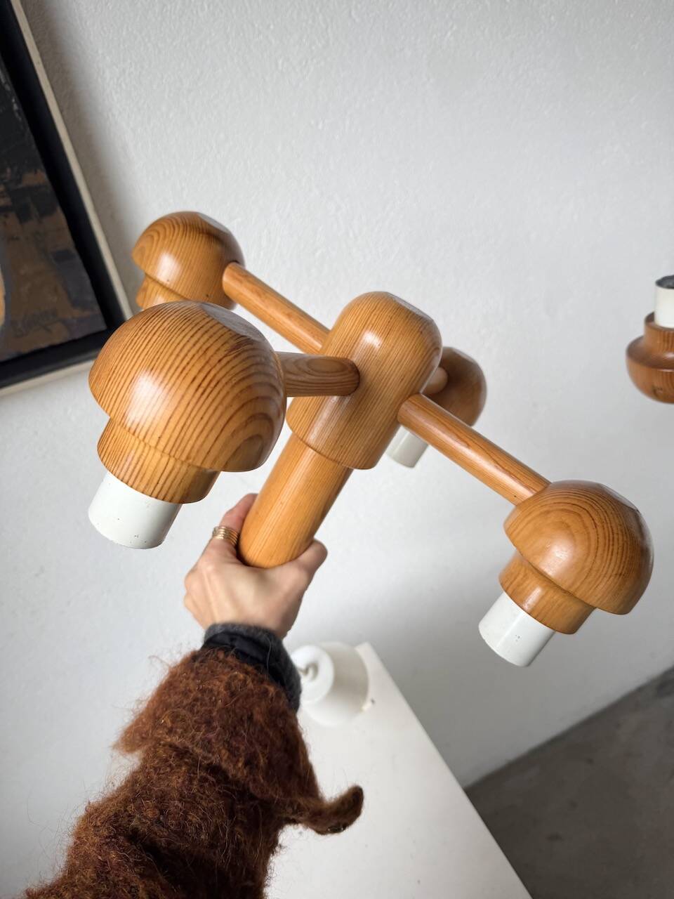 Paire de suspensions Ikea en pin 1980