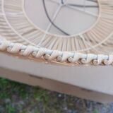 Bulky wicker pendant light