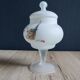 Vintage opaline glass footed bonbonnière