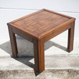 Coffee table wood top parquet