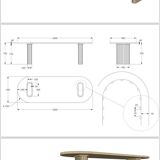 Solid oak dining table