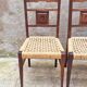 Lot de 4 chaises en chêne et corde