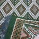 Green kilim rug 93x189cm