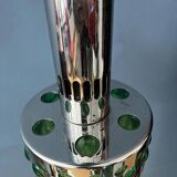 Vintage space age massive green waterfall pendant light