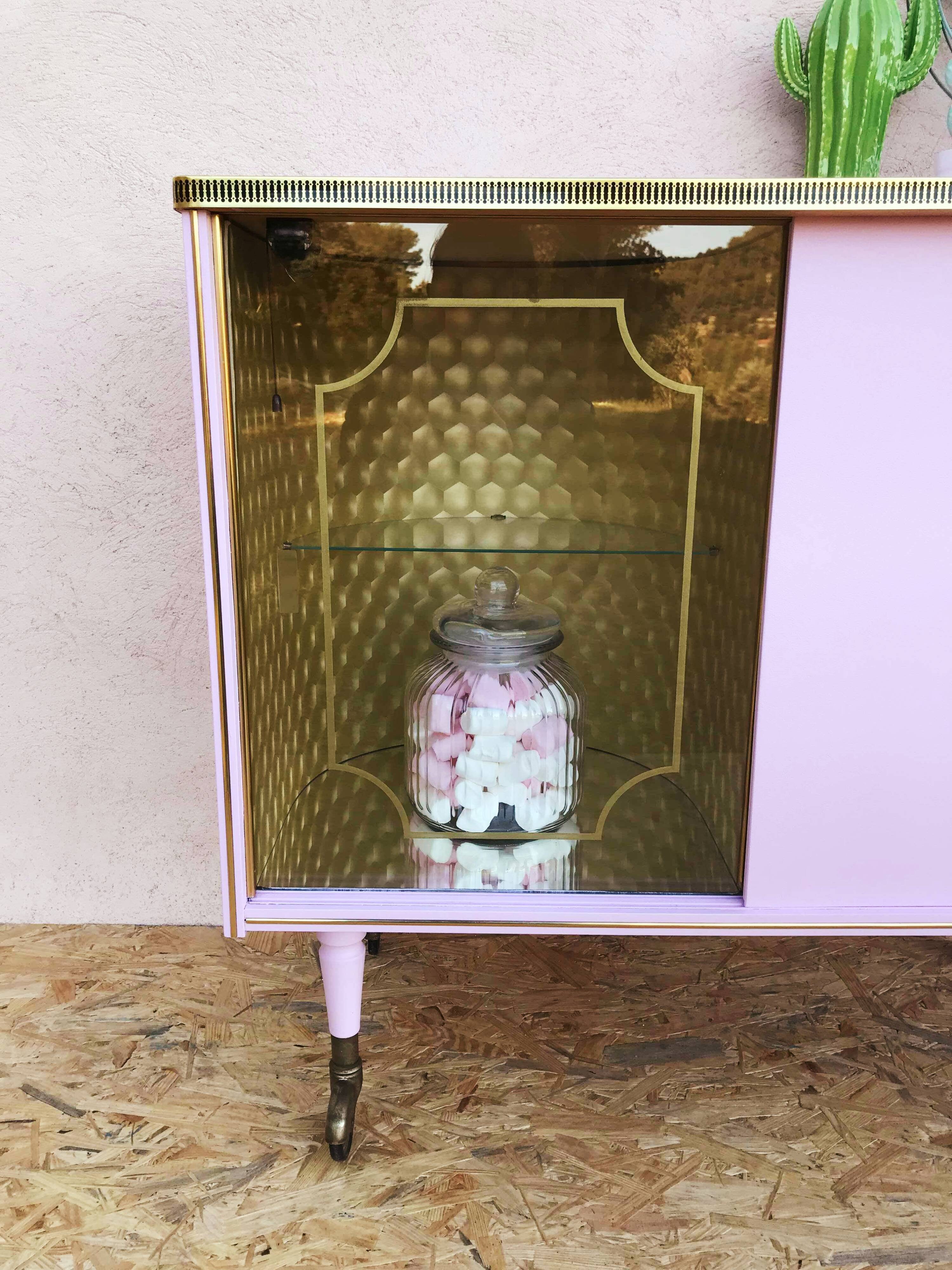 Bar cabinet, revamped, vintage 50s-60s