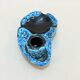 Candle holder ashtray blue fat lava glacier enamels cyclops ceramic pottery Annecy