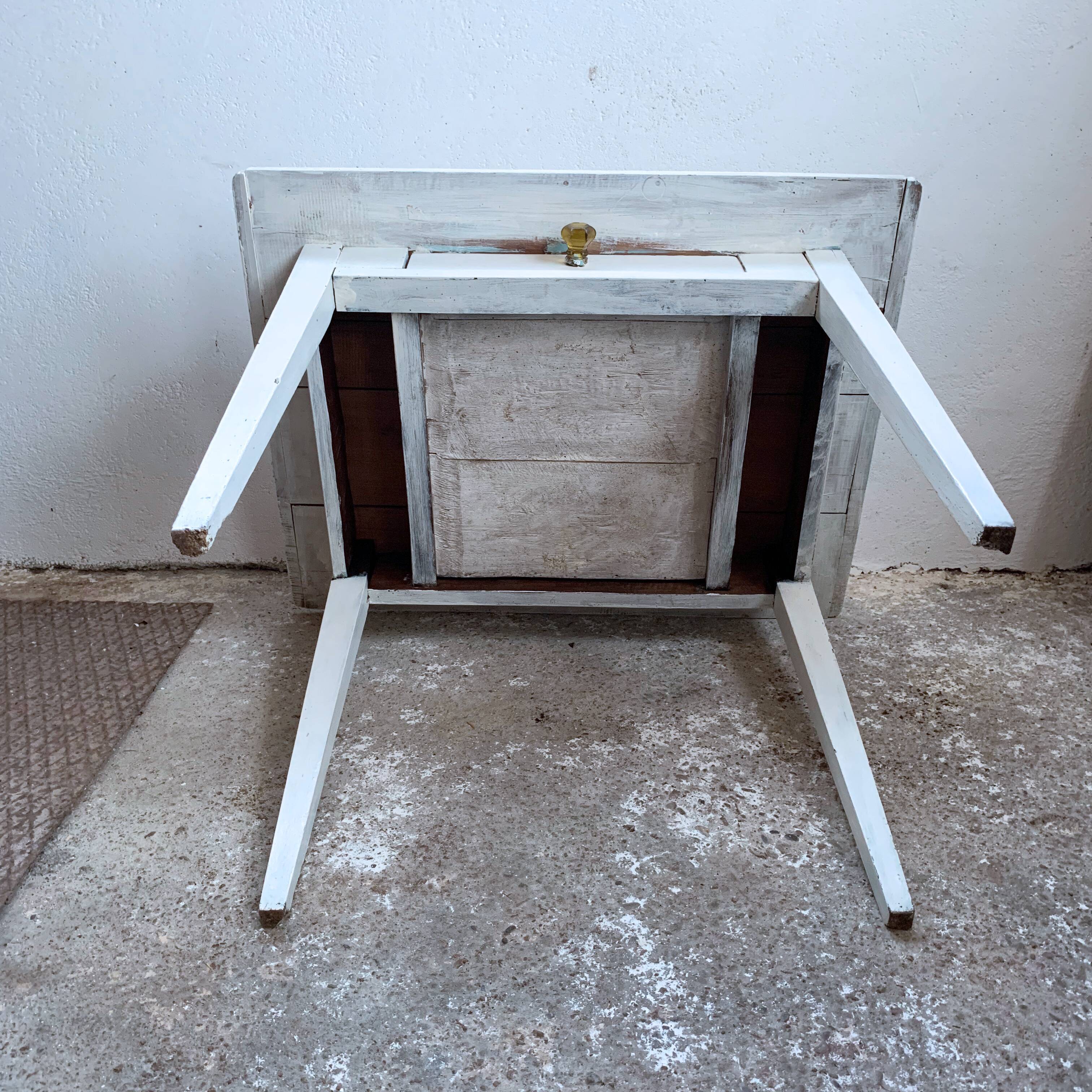 Desk table in its original white