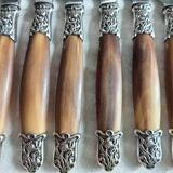 Set of twelve Art Nouveau dessert knives