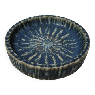 Cendrier en fourrure de lièvre bleue émaillée de Rörstrand Suède, par Gunnar Nylund