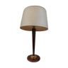 Lampe de bureau Unilux vintage 1970 en bois et métal doré