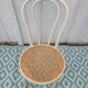Lot de 4 chaises bistrot cannées en bois courbé
