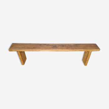 Old patinated solid wood bench 180cm