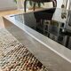 Coffee table – Black glass and brushed metal – 1970s