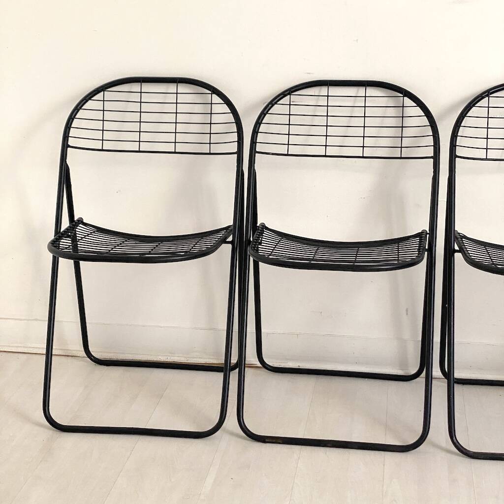 Set of 4 design chairs by Niels Gammelgaard for Ikea, vintage 1980s.