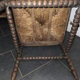 Antique corner fireplace armchair