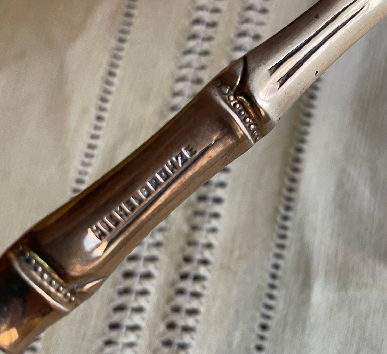 16 Bamboo nickel bronze dessert cutlery