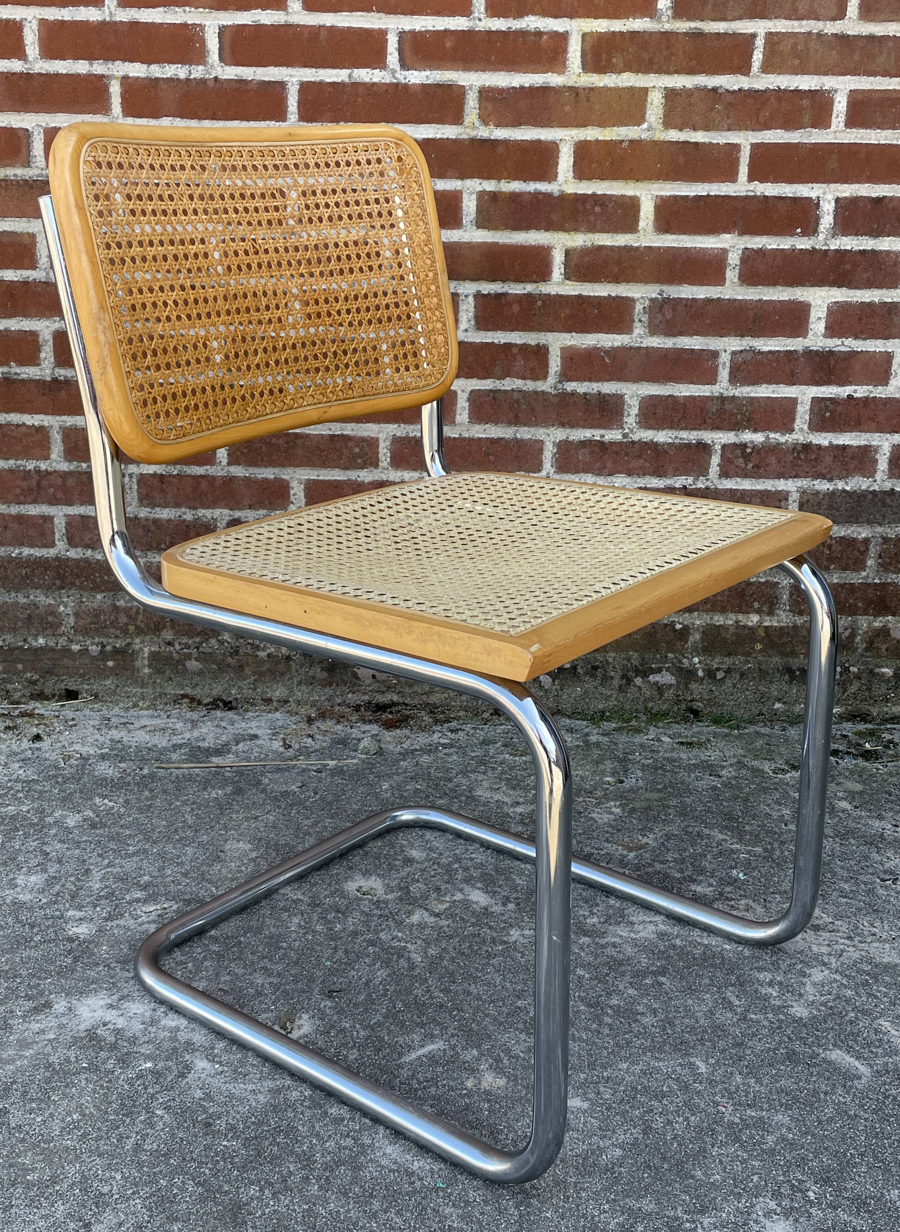 Cesca design chair model b32 in chrome