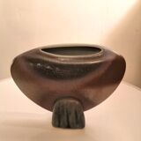 Ceramic lentil vase signed by a dove design 60s