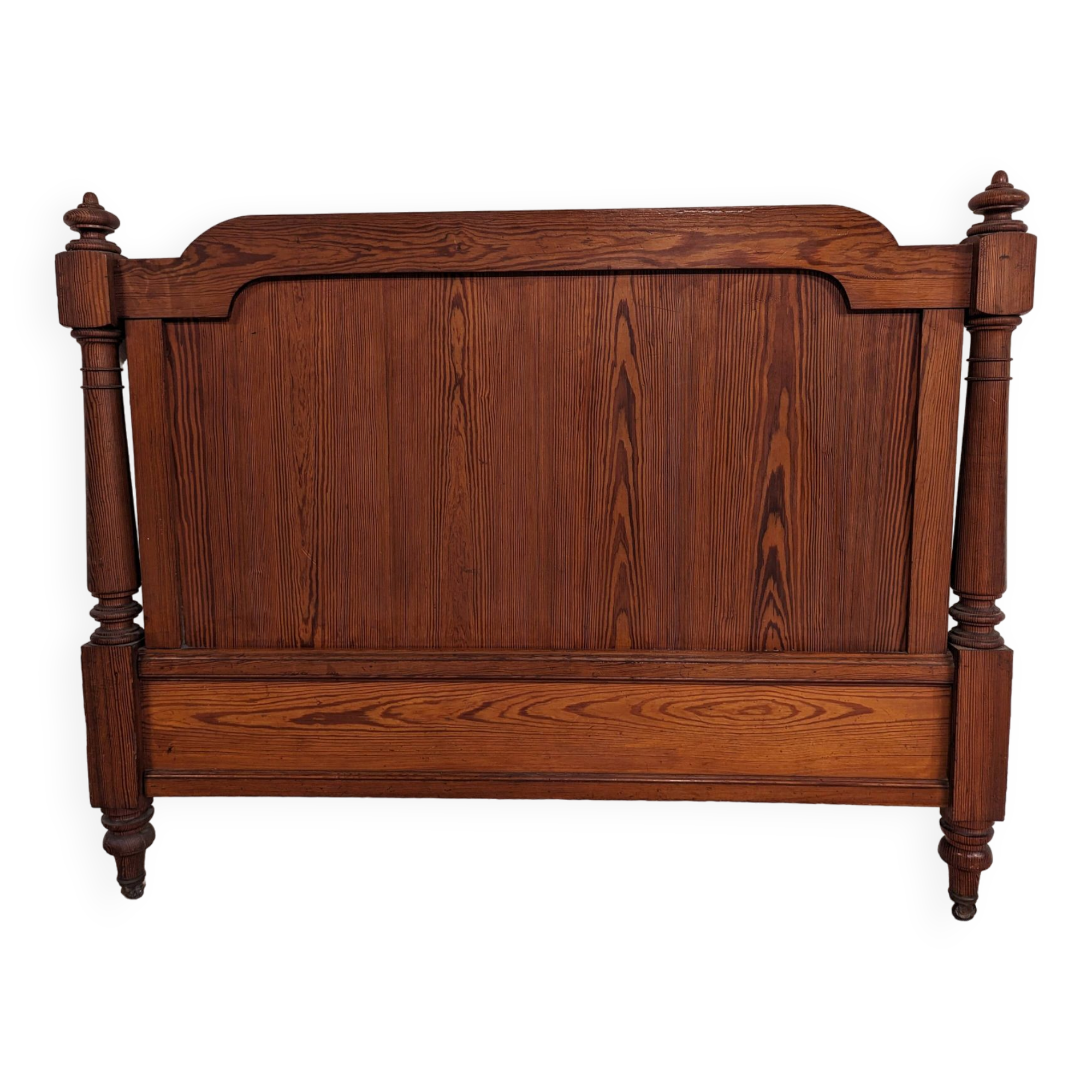 Antique headboard in solid pitch pine