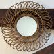 Round rattan mirror from the 1950s France