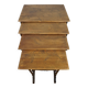 4 tables gigogne en bois art nouveau décor floral