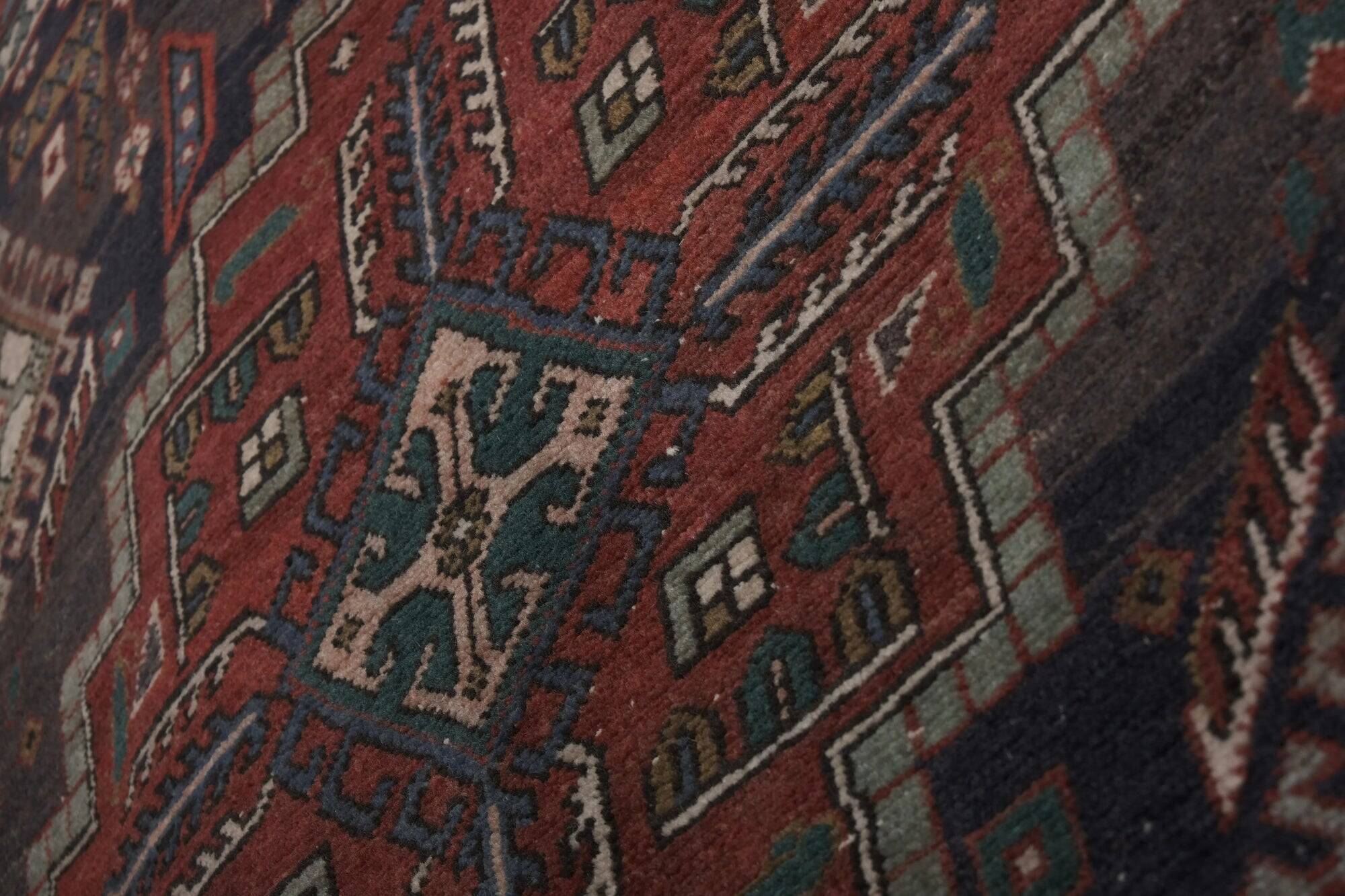 Vintage Turkish hallway rug 112x450 cm