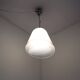 1970s Murano glass "Giglio" double dome pendant lamp by LAMPERTI