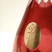 Bohemian Transparent and Red Crystal Decanter Bottle by Dresden Crystal, Germany