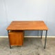 Bureau par Herbert Hirche pour Holzäpfel, teck avec acier tubulaire, années 1960.