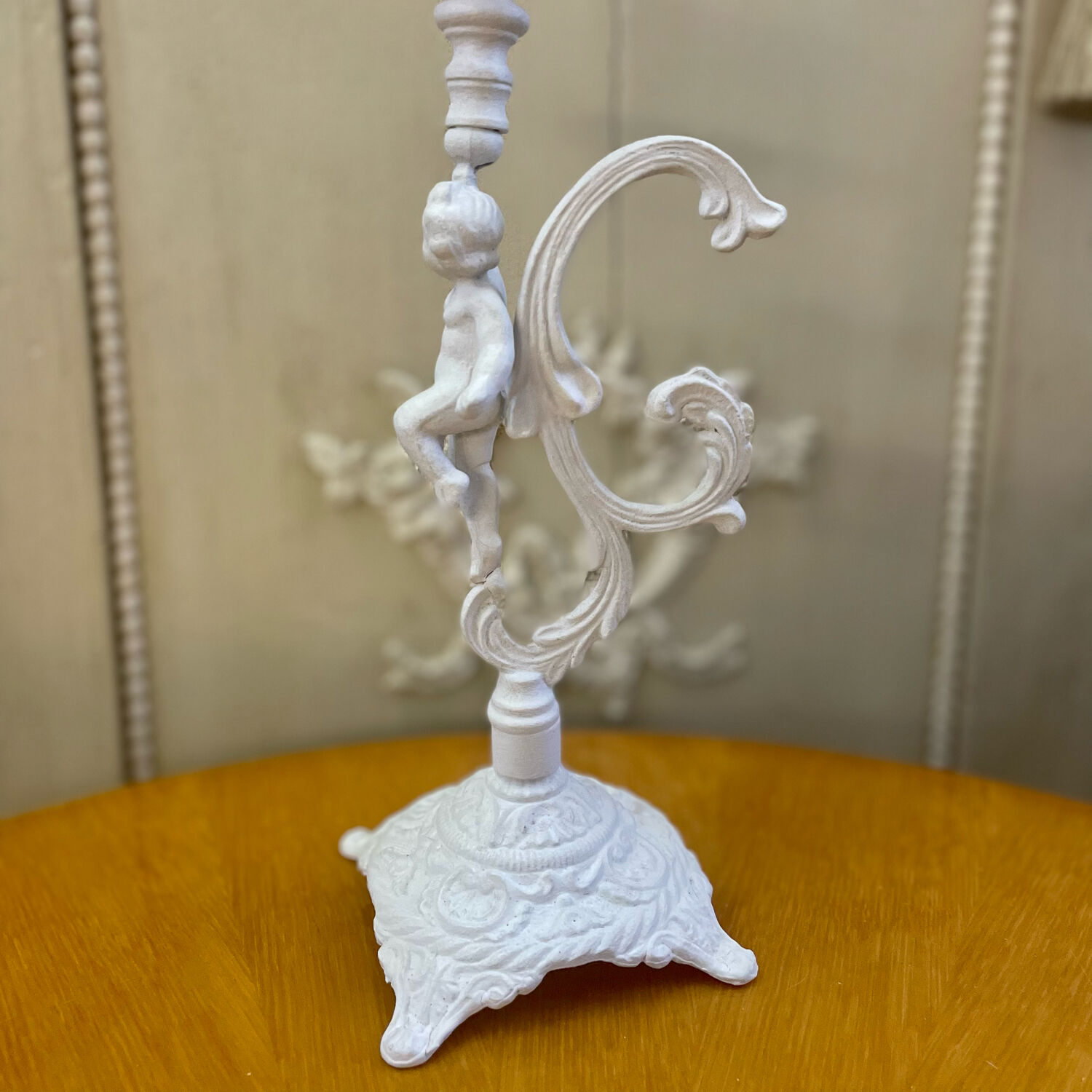 Candlestick brass cherub cherub XIXth