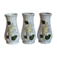 Three ancient lilac slurry vases
