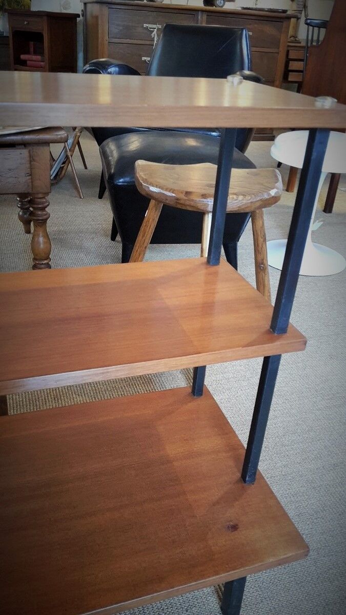 Shelf in teak vintage at 3 levels