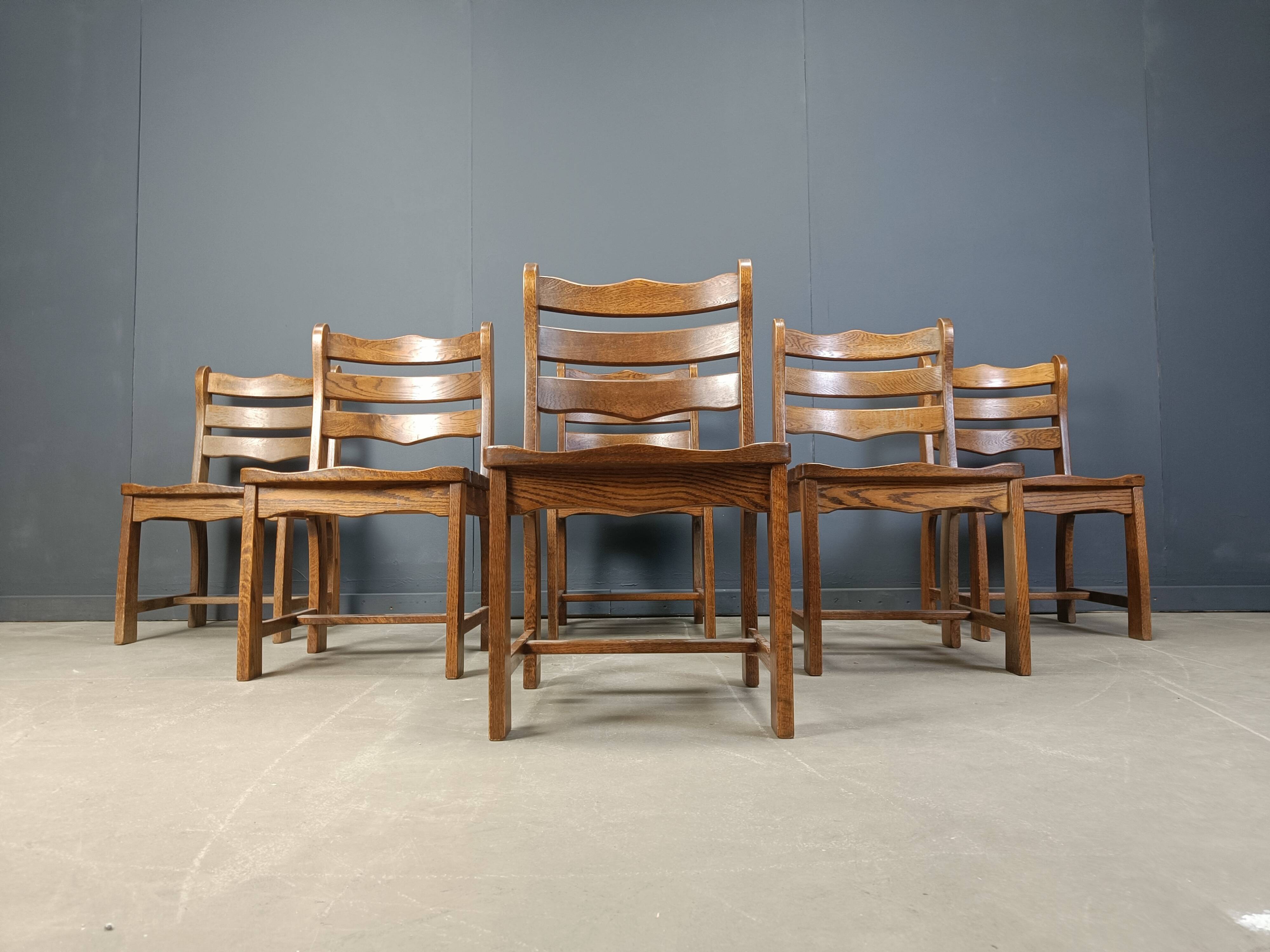 Vintage brutalist dining chairs, 1960s