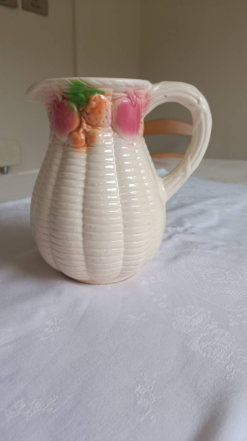 Vintage Barbotine Pitcher